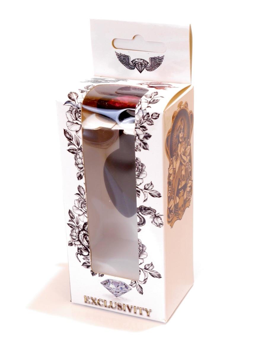 Plug-Jewellery Black Silicon Plug Small- Pink Diamond