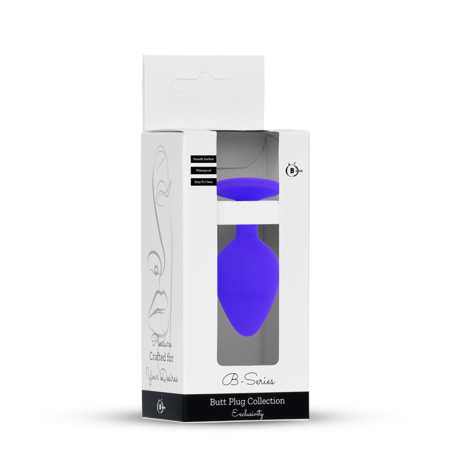 Plug-Jewellery Purple Silicon Plug Medium- Red Diamond