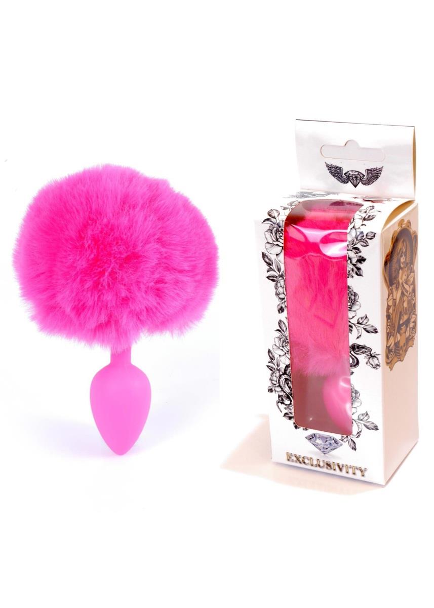 Plug-Jewellery Silicon Plug - Bunny Tail - Pink