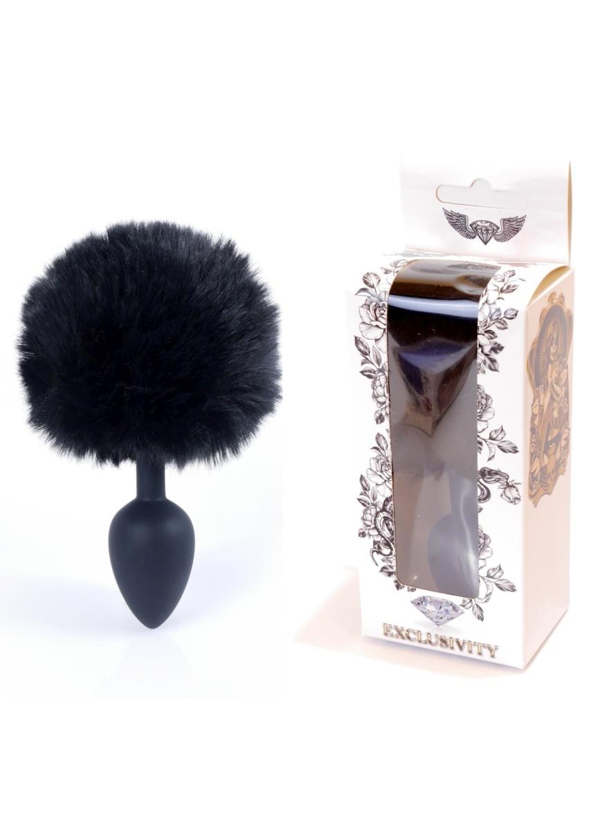 Plug-Jewellery Silicon Plug - Bunny Tail - Black