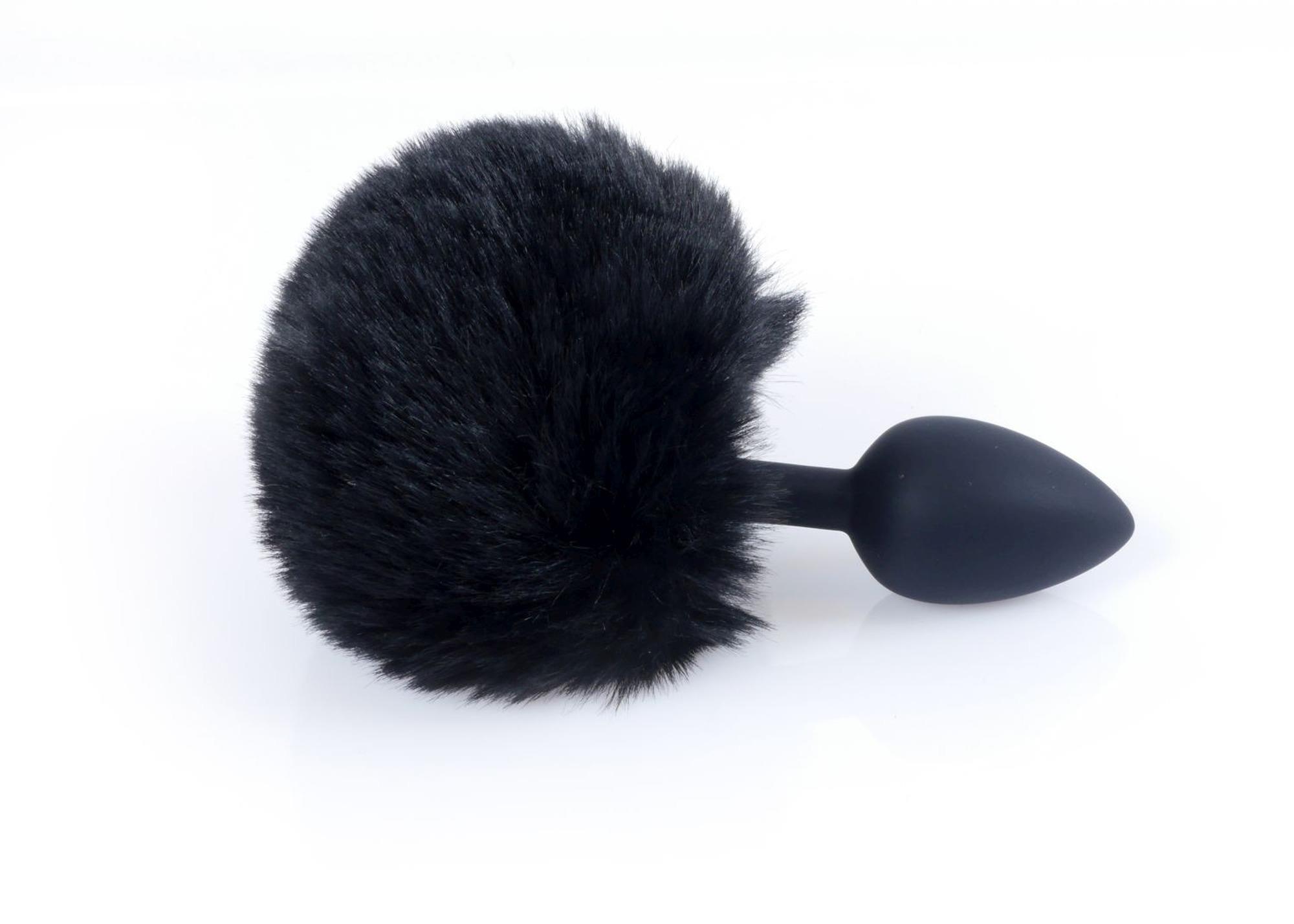 Plug-Jewellery Silicon Plug - Bunny Tail - Black