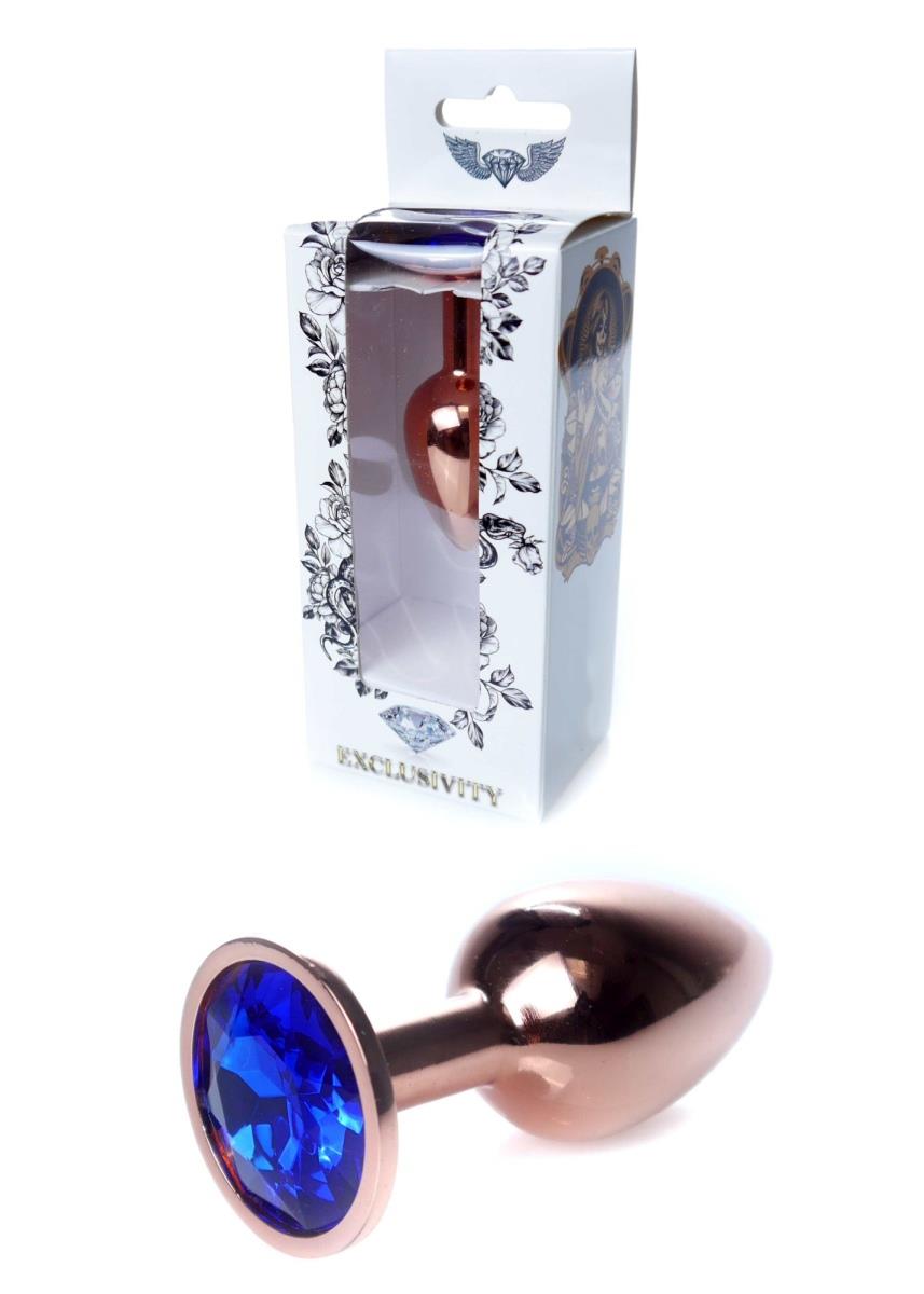 Plug-Jewellery Red Gold Plug- Dark Blue