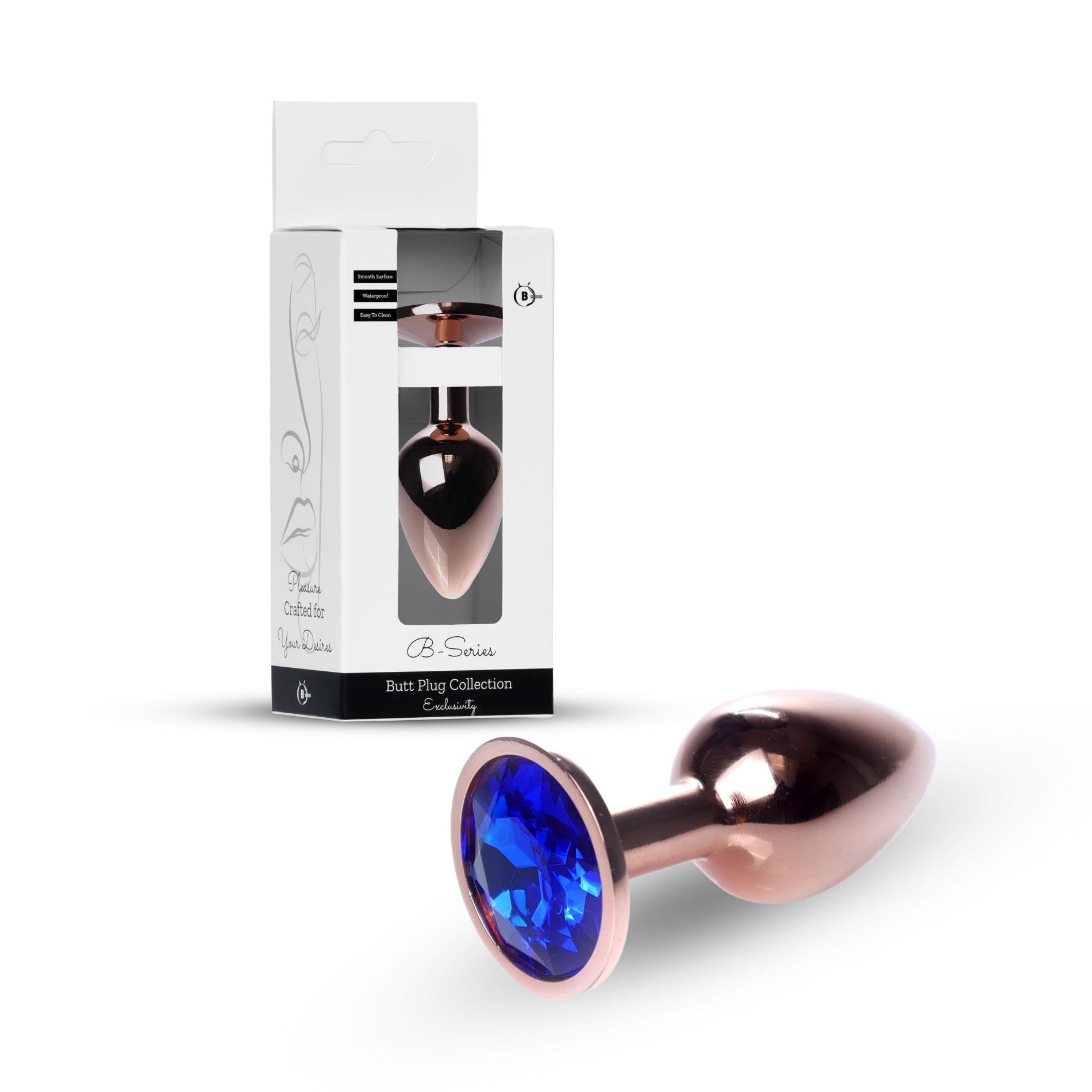 Plug-Jewellery Red Gold Plug- Dark Blue