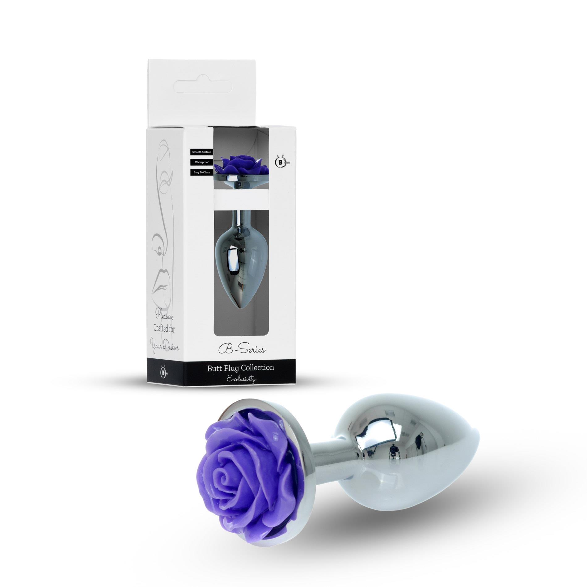 Plug-Jewellery Silver Plug Rose- Purple