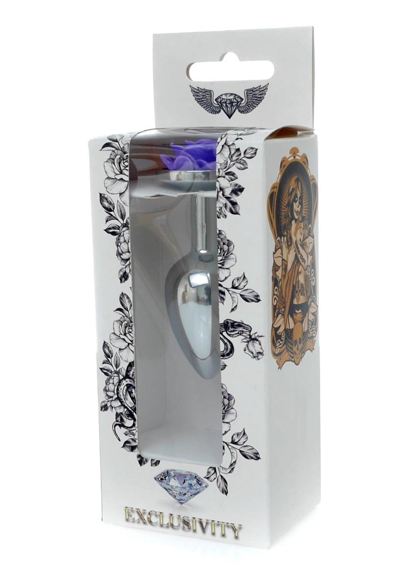 Plug-Jewellery Silver Plug Rose- Purple