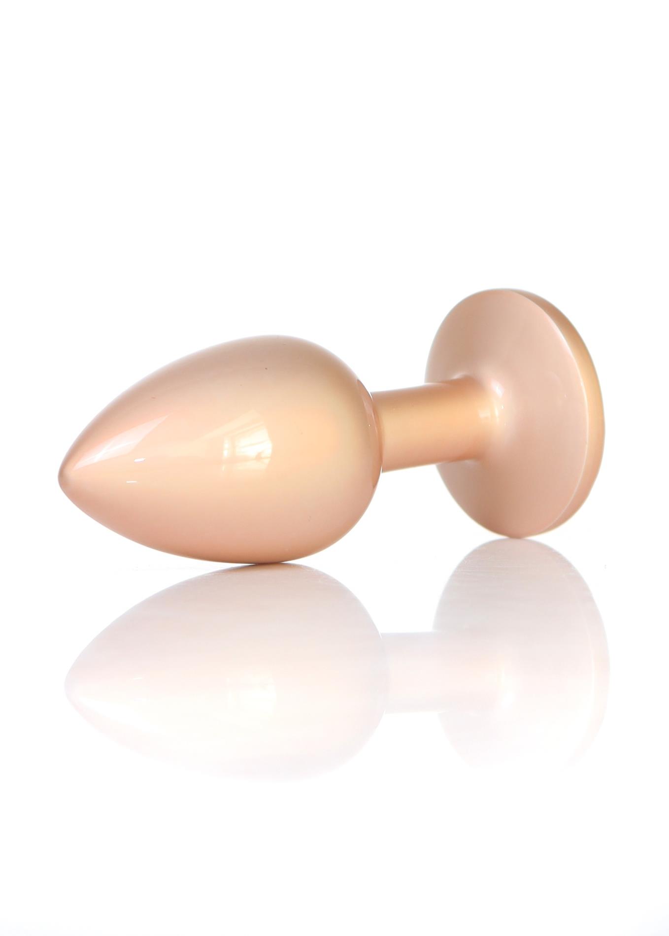 Plug-Jewellery Pearl Gold Plug- Clear S