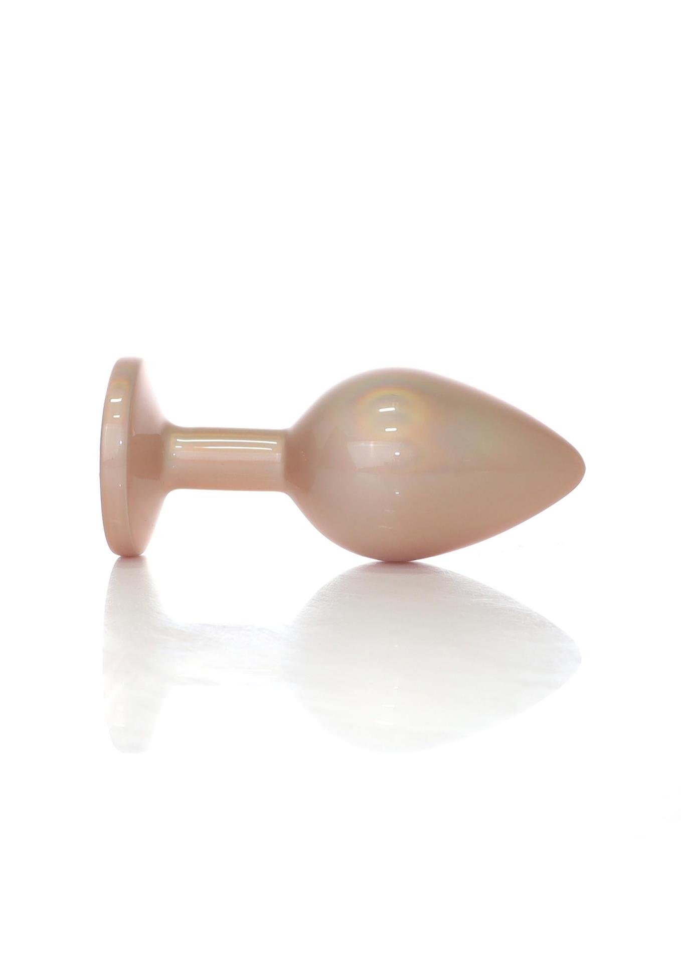 Plug-Jewellery Pearl Gold Plug- Clear M
