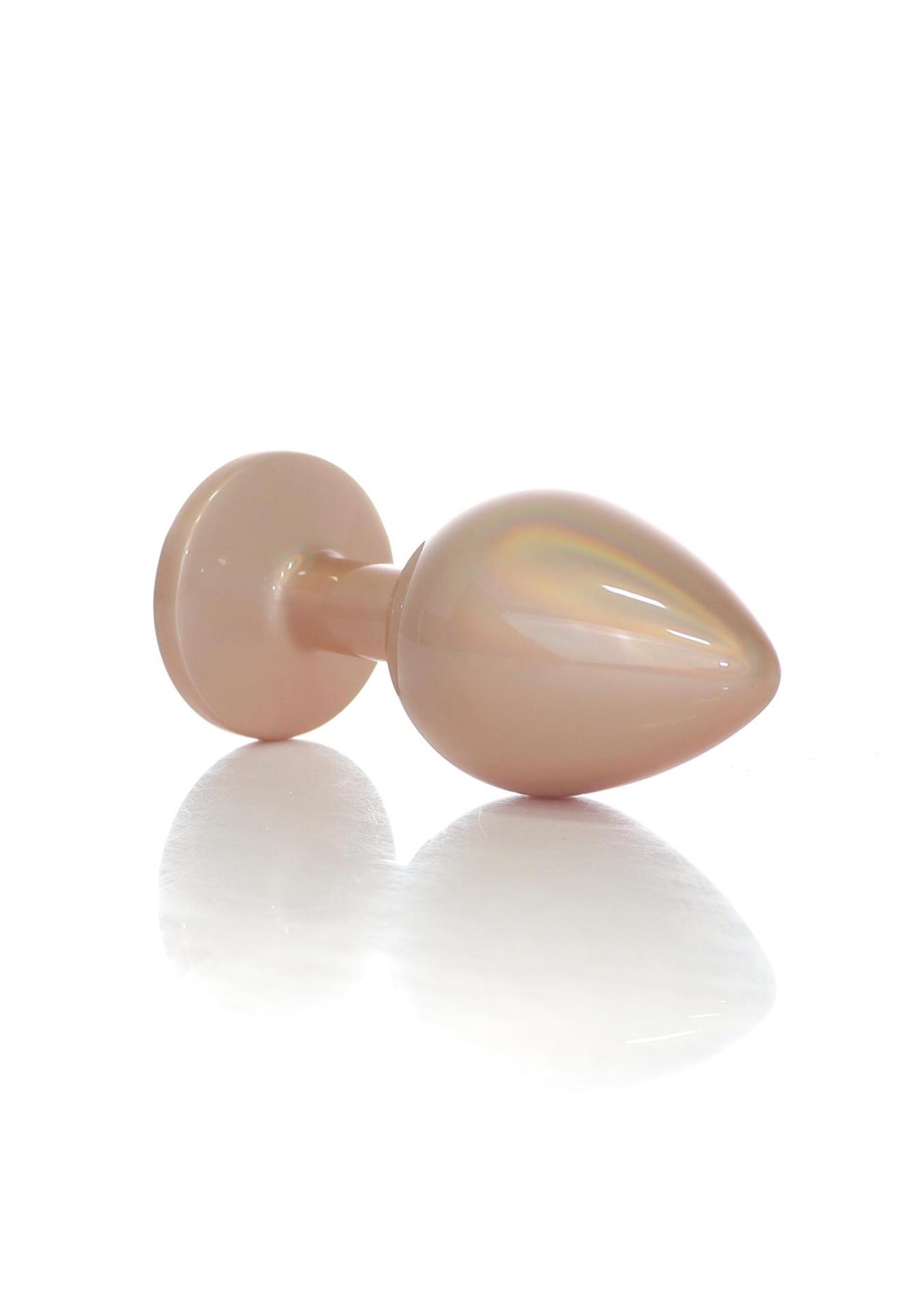 Plug-Jewellery Pearl Gold Plug- Clear M