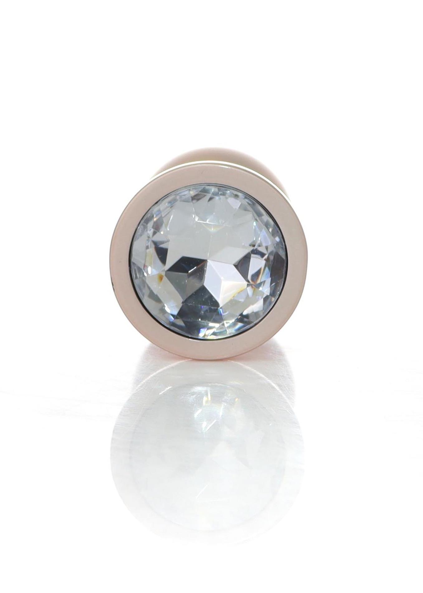 Plug-Jewellery Pearl Gold Plug- Clear M