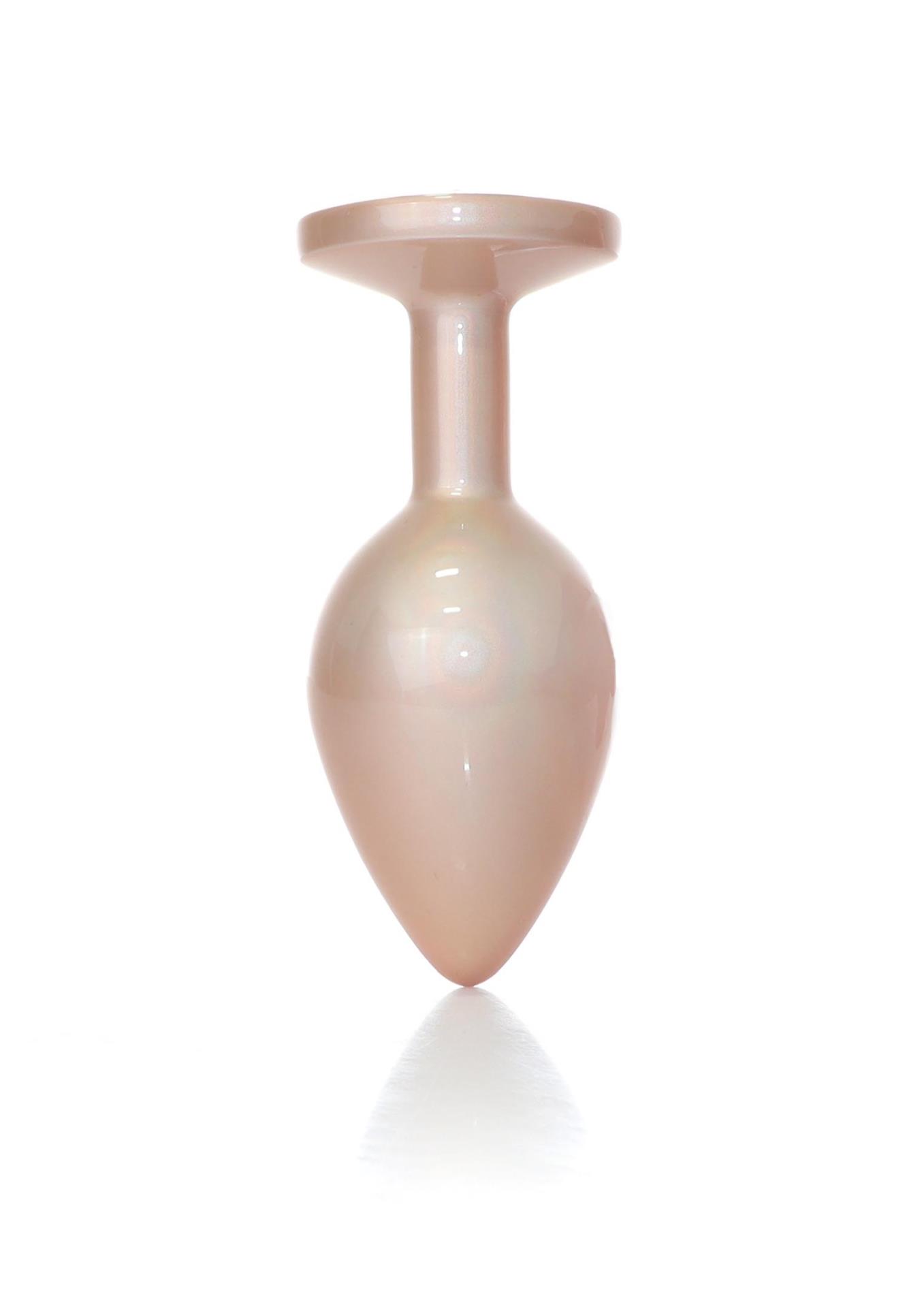 Plug-Jewellery Pearl Gold Plug- Clear M