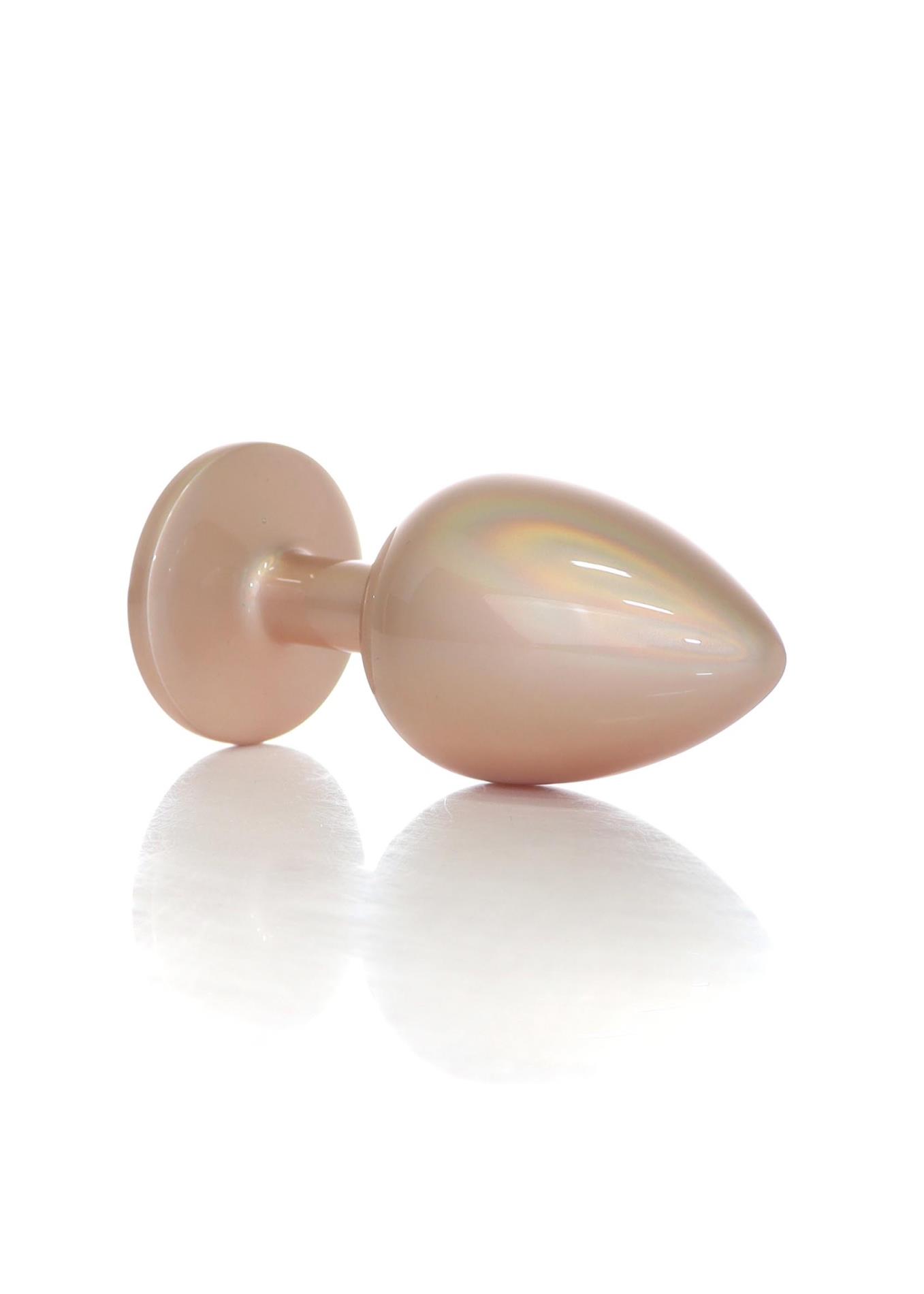 Plug-Jewellery Pearl Gold Plug- Clear L