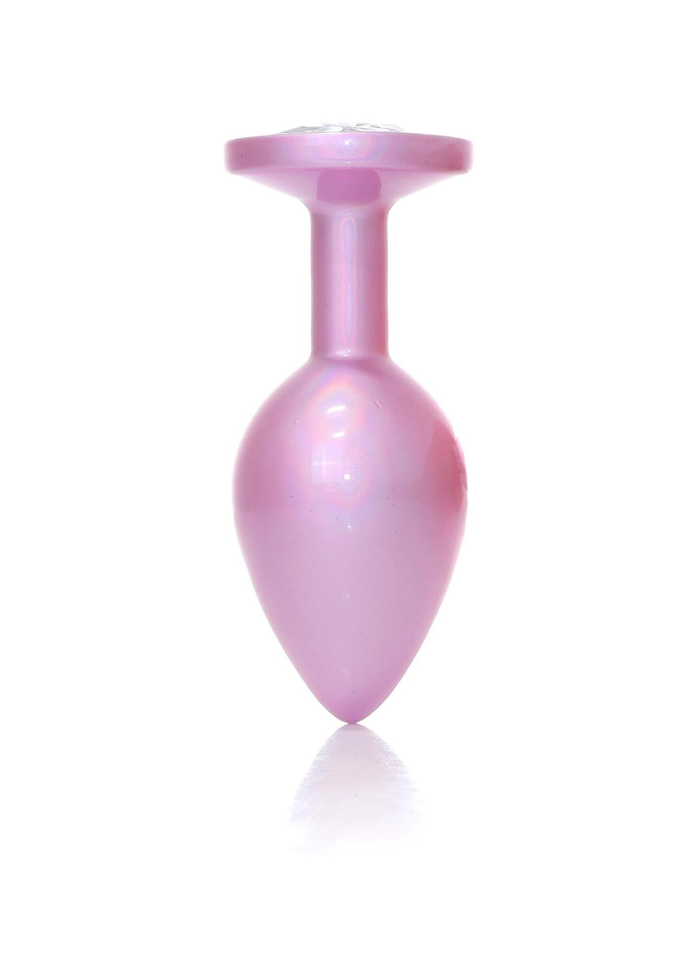 Plug-Jewellery Pearl Pink Plug- Clear M