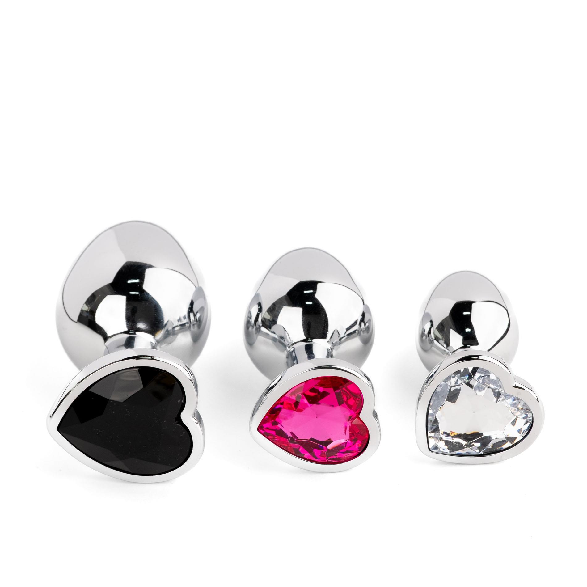 Jewellery - Silver Heart Plug - Set