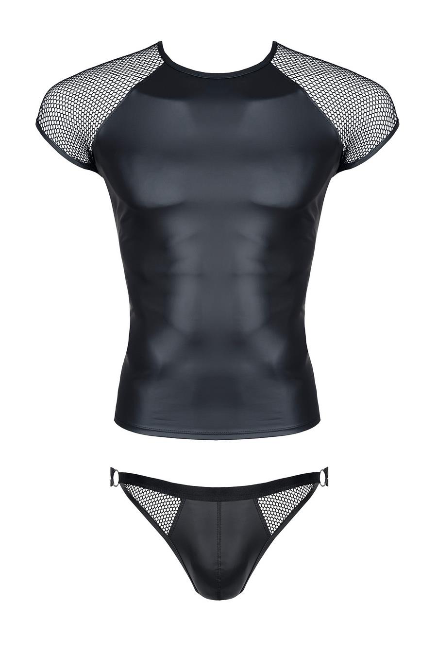 Męski Komplet Z: T-Shirt, Figi Z Otwartym Tyłem S