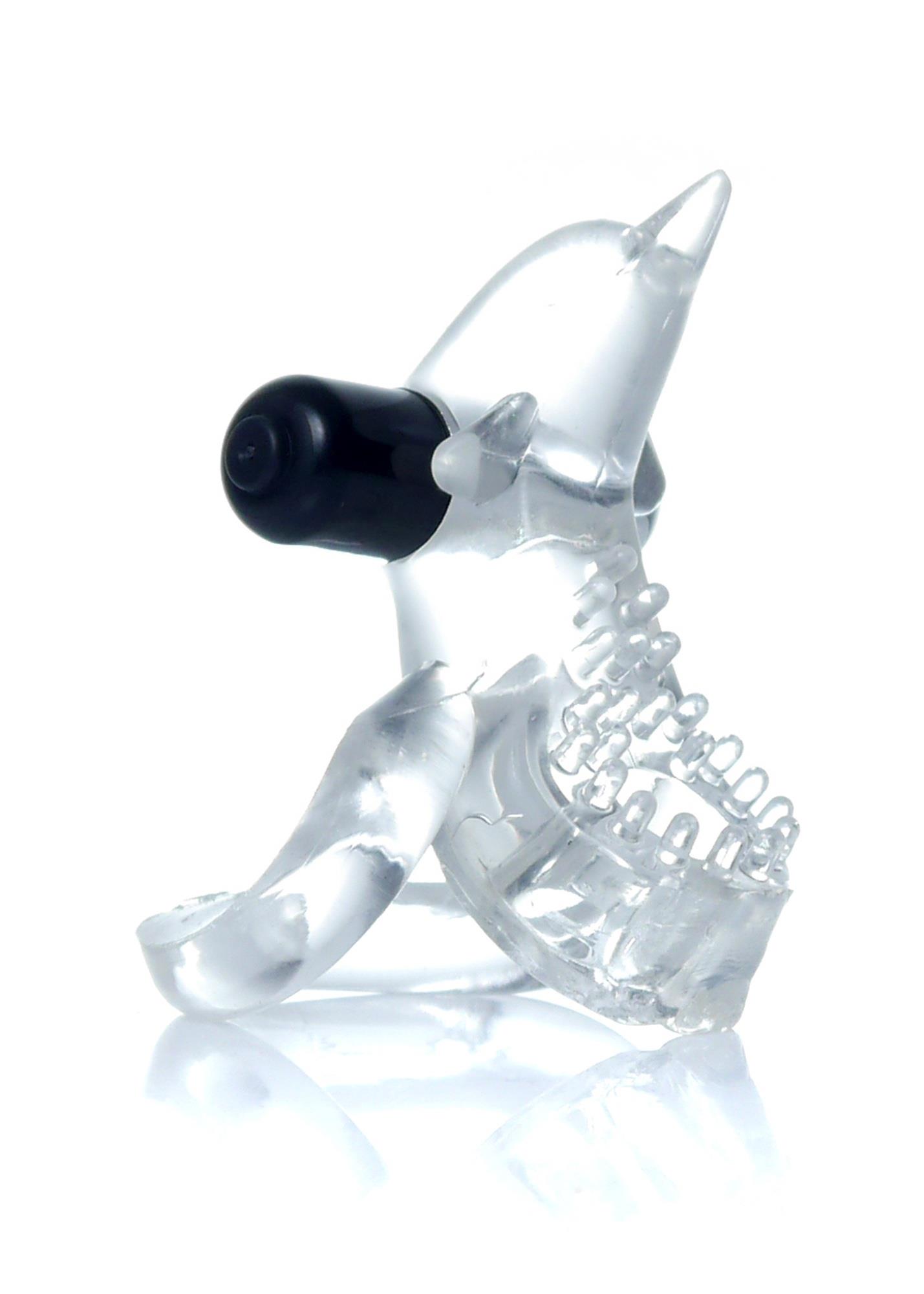 Pierścień-Dolphin Vibro Cockring Clear