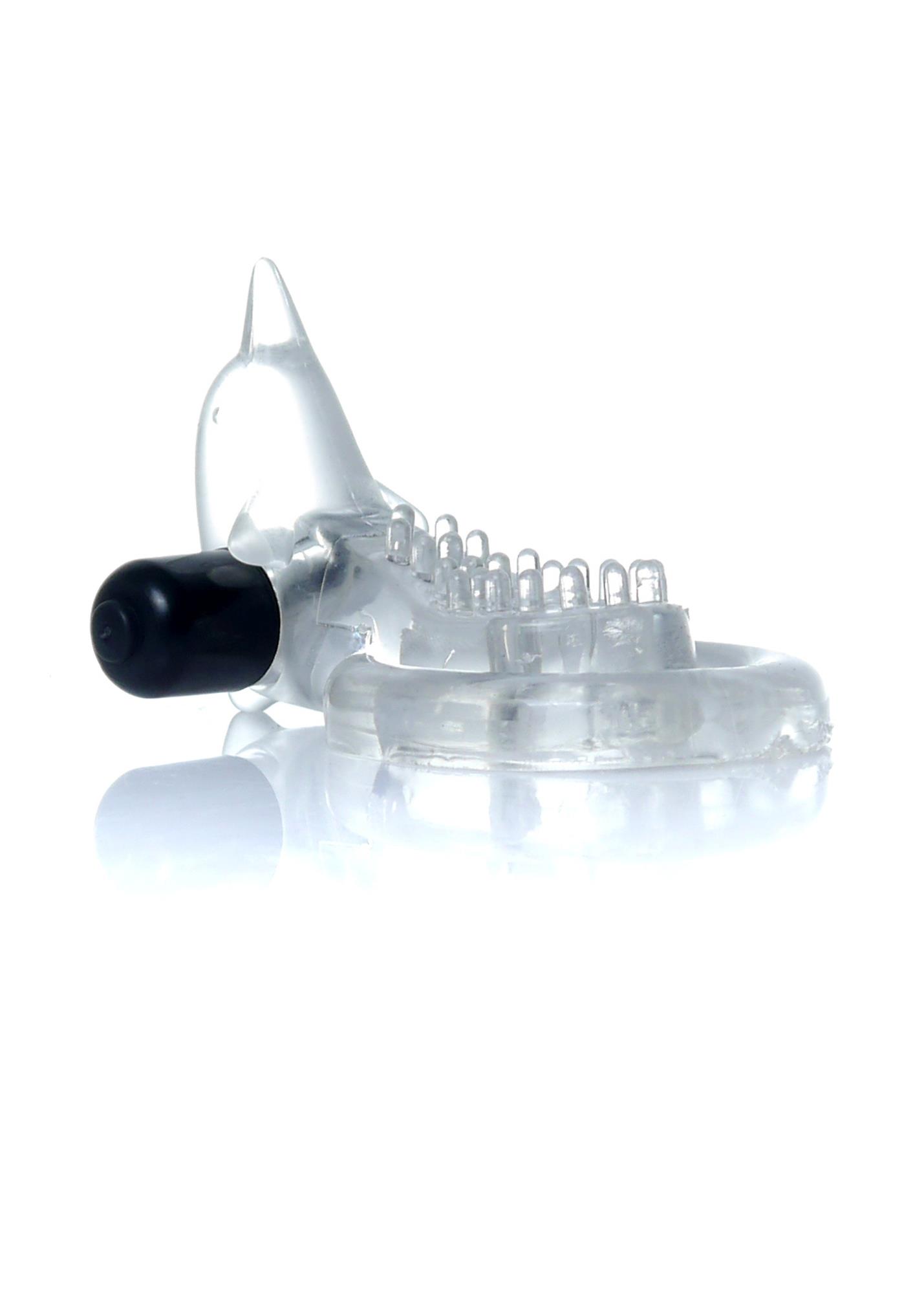 Pierścień-Dolphin Vibro Cockring Clear