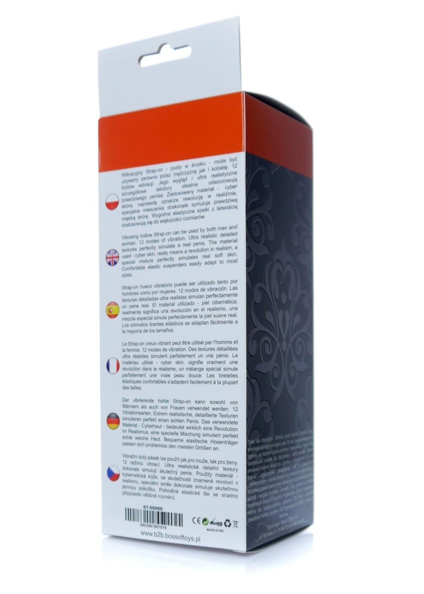 Proteza-Vibrating Hollow Strap-On - Cyber Skin