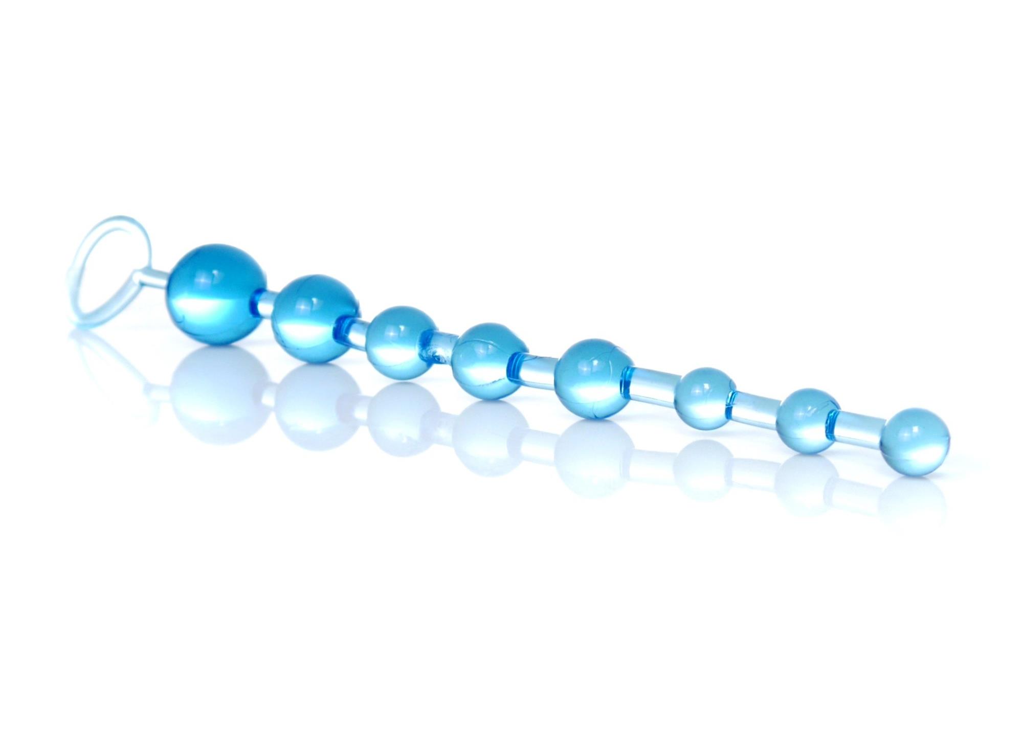 Plug/Kulki-Jelly Anal 10 Beads Blue