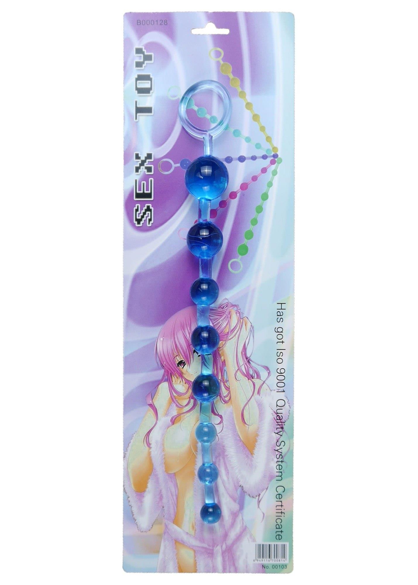 Plug/Kulki-Jelly Anal 10 Beads Blue