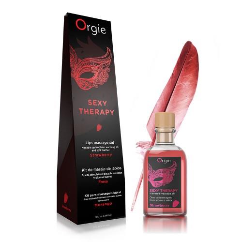 Orgie Lips Massage Kit Strawberry - 100 ML