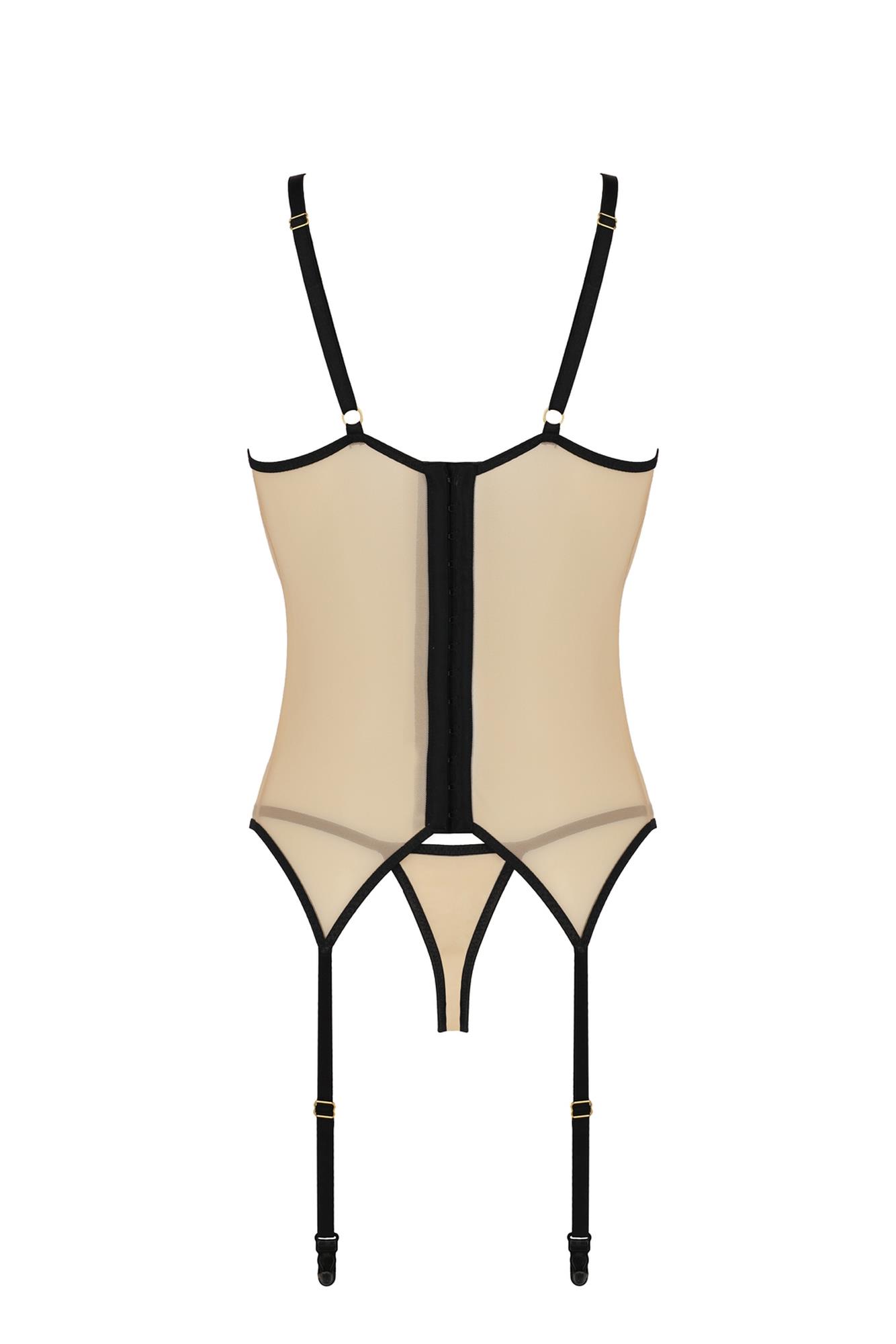 Bielizna-Daisy Corset Beige S/M