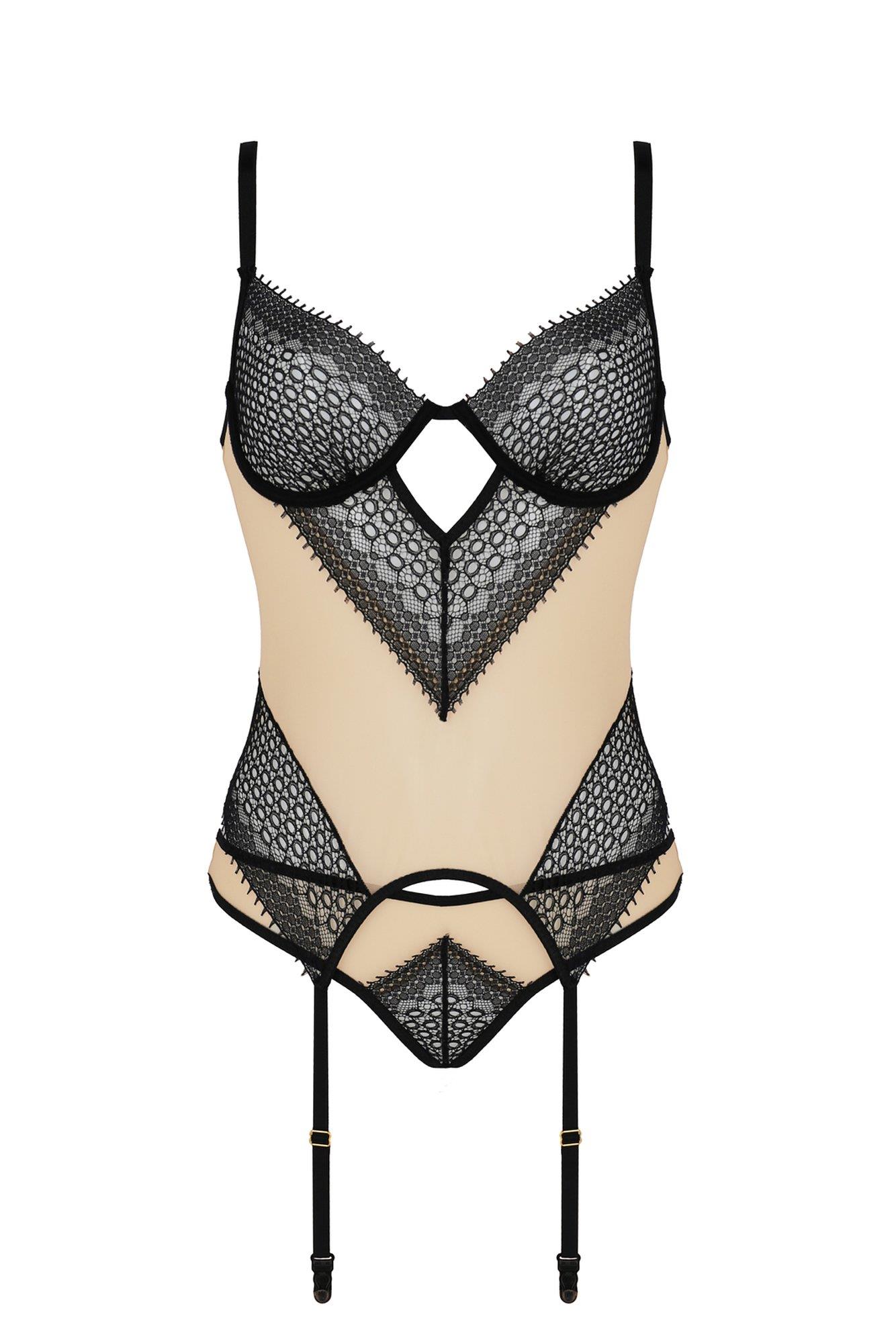 Bielizna-Denerys Corset Beige S/M