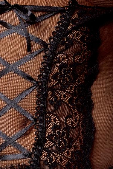 Bielizna-Marcelle Corset Black S/M - Casmir