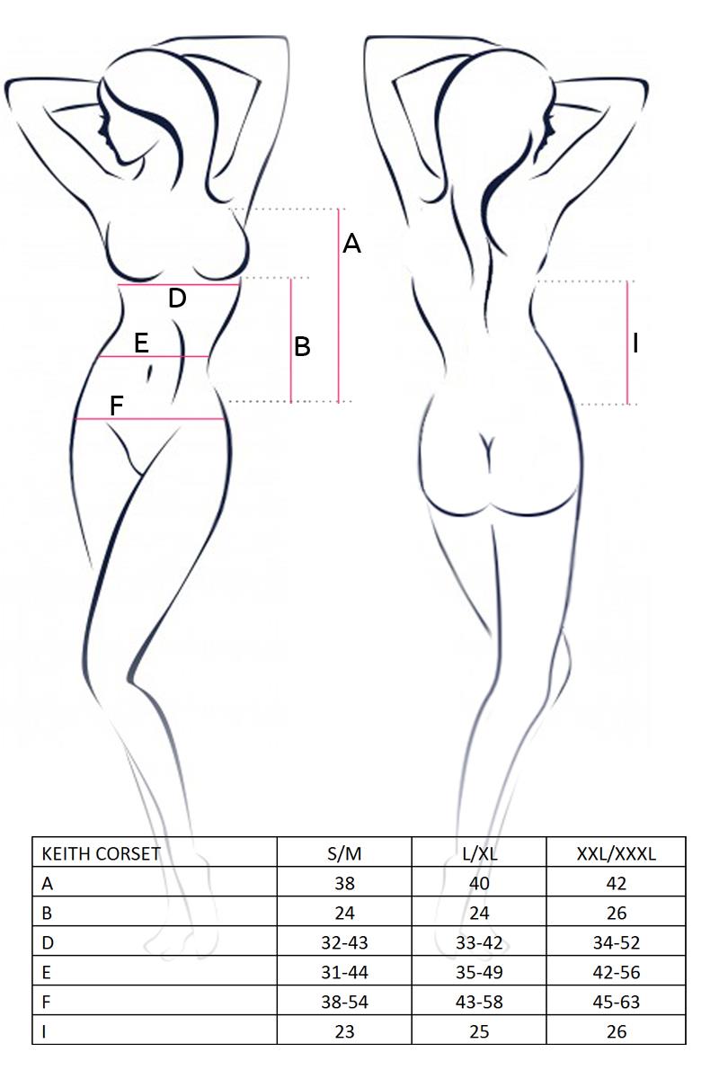 Bielizna-Keith Corset Black S/M - Casmir