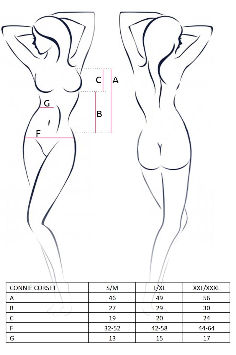 Bielizna-Connie Corset Black S/M - Casmir