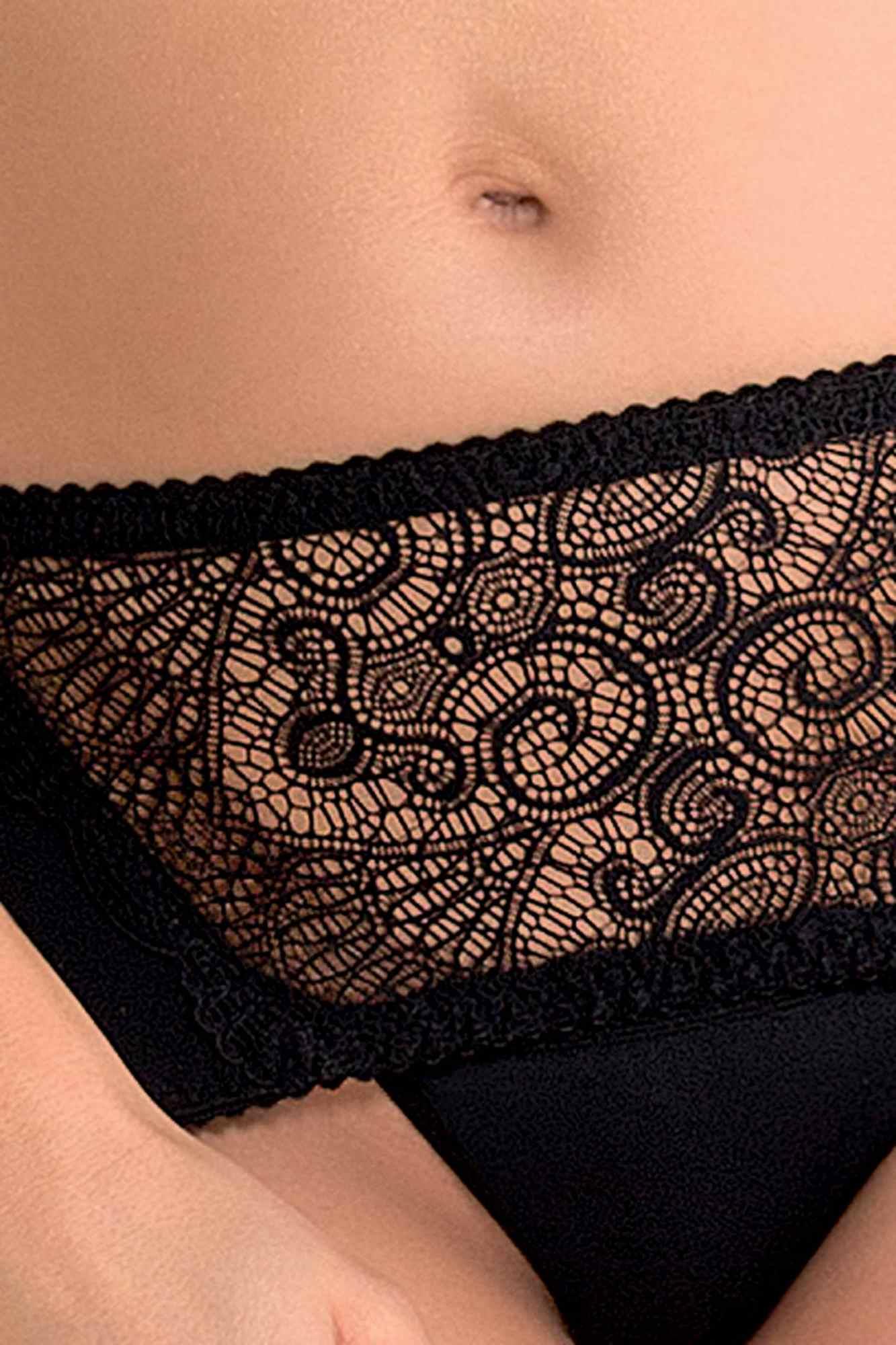 Bielizna-Alina Set With Open Bra Black L/Xl - Casmir