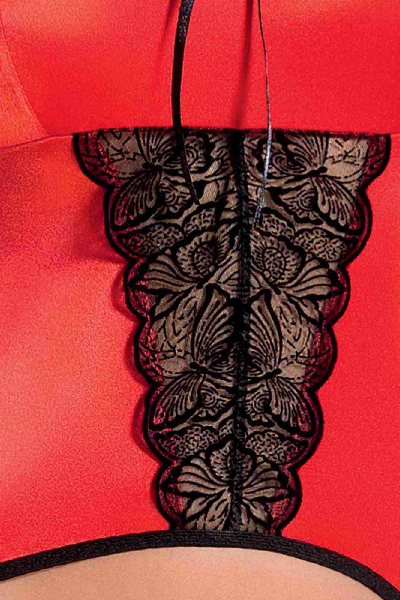 Bielizna-Lauren Corset Red L/Xl - Casmir