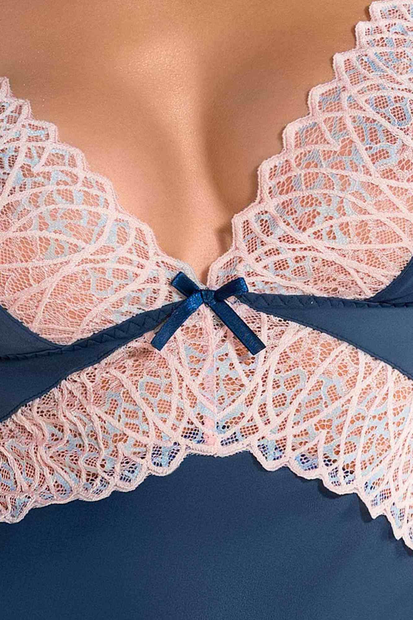 Bielizna-Selina Chemise Navy Blue S/M - Casmir