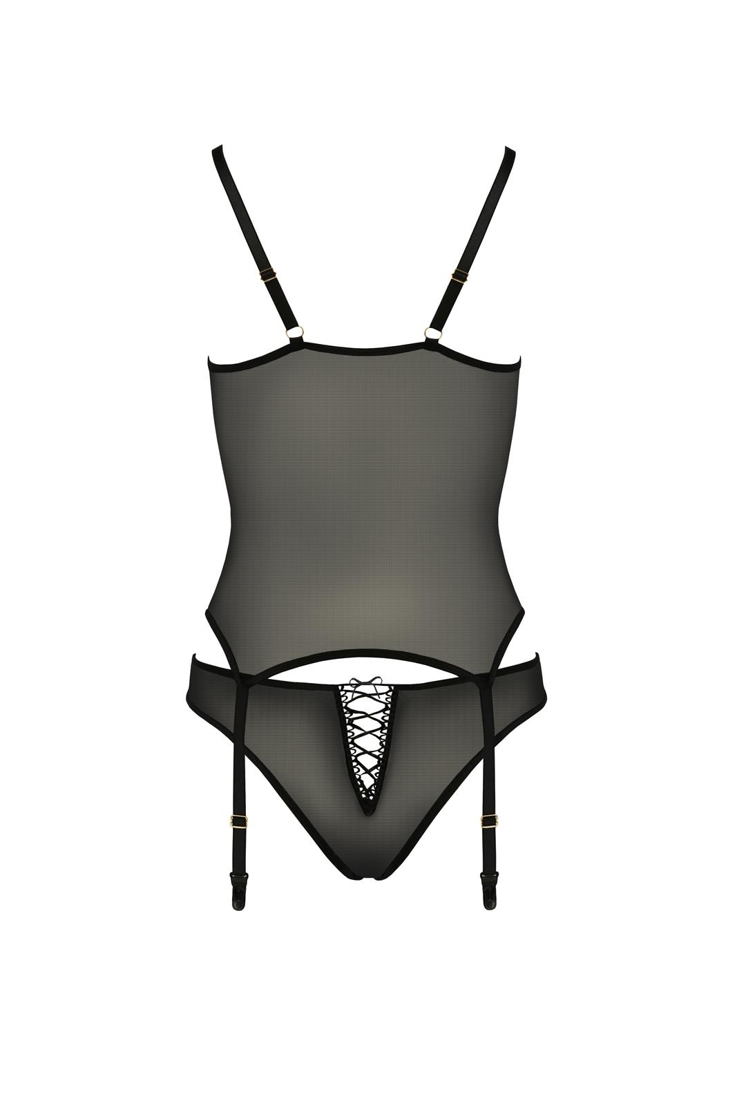 Bielizna-Lara Corset Black L/Xl - Casmir