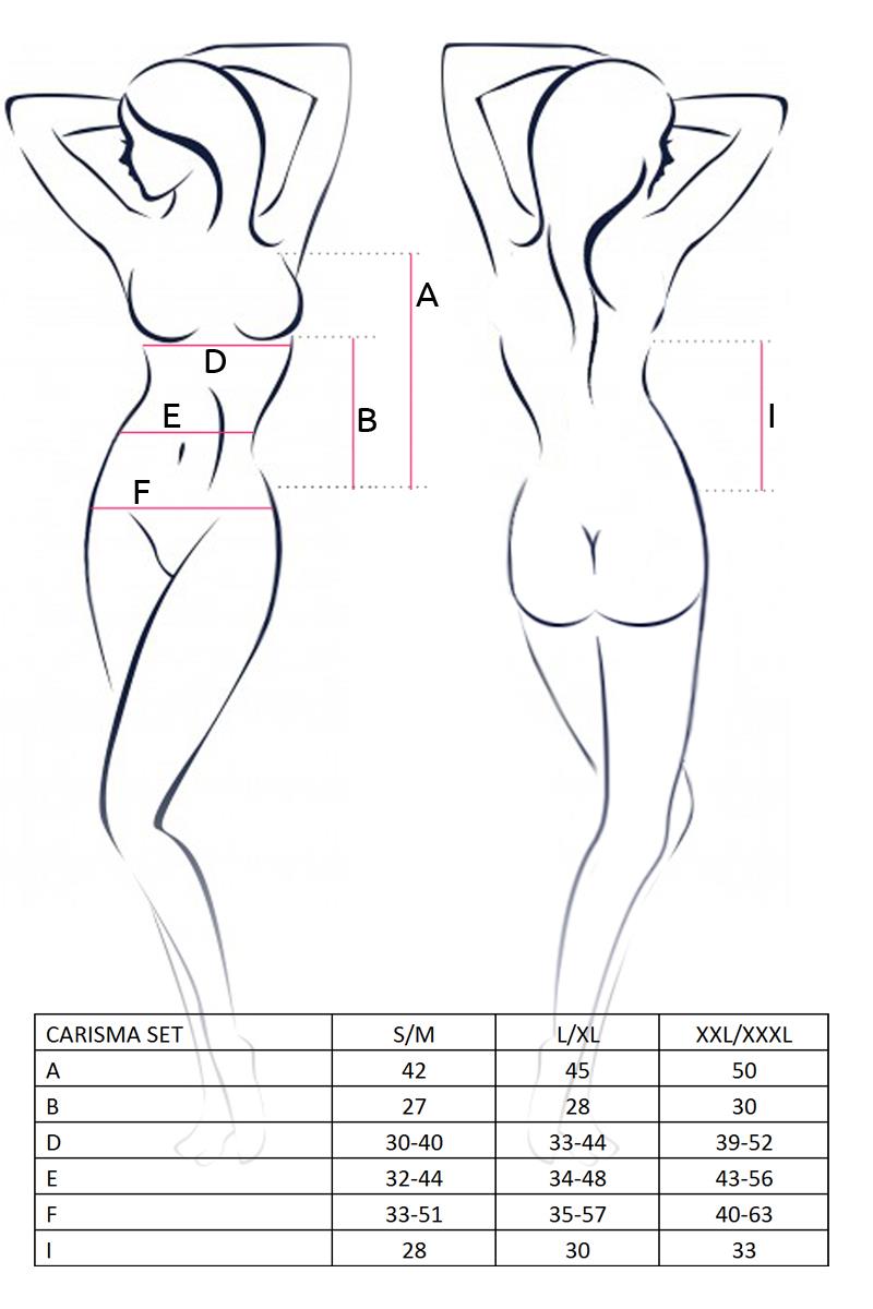 Bielizna-Lara Corset Black L/Xl - Casmir