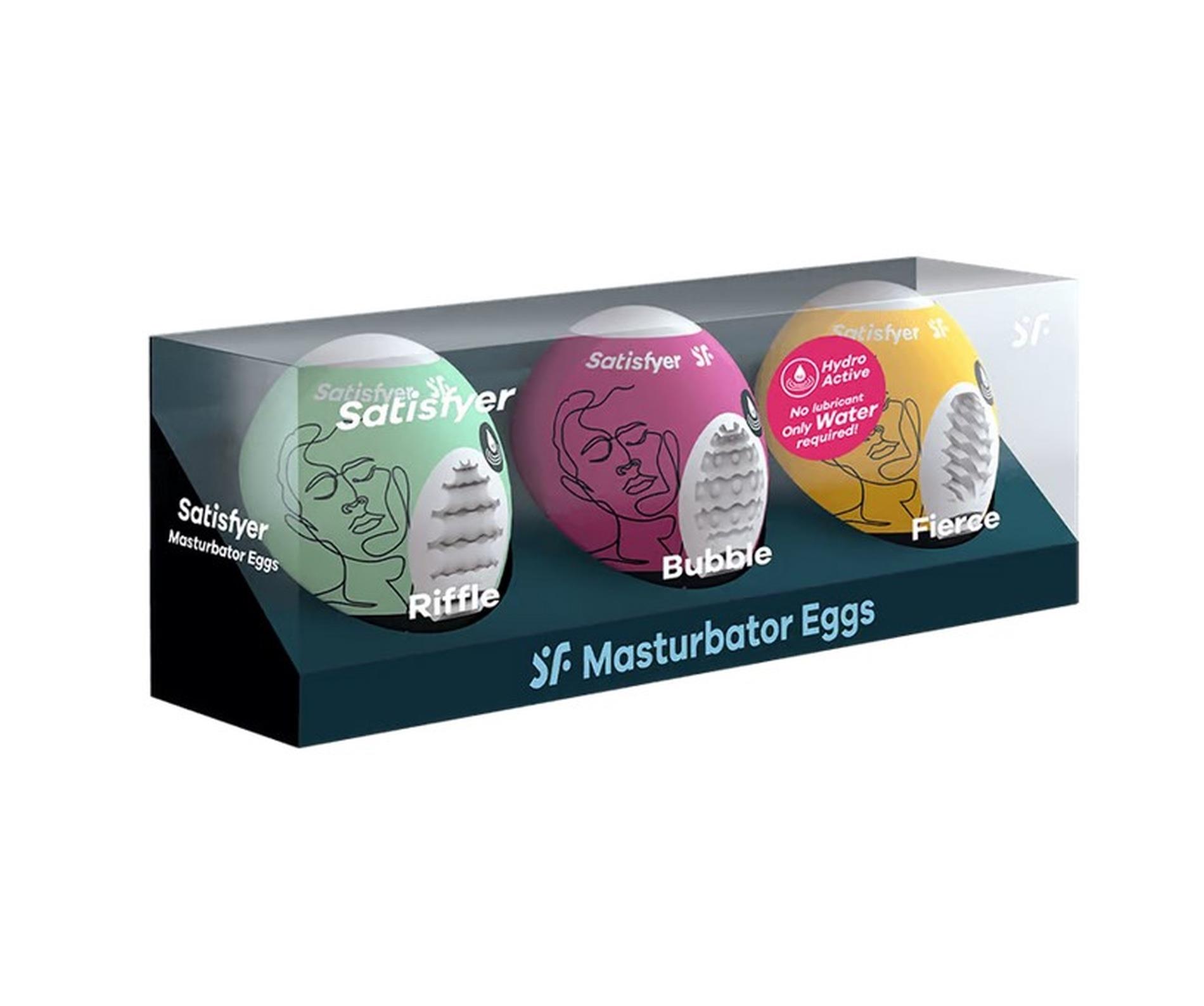 Masturbator Egg 3Er Set Riffle,Bubble,Fierce