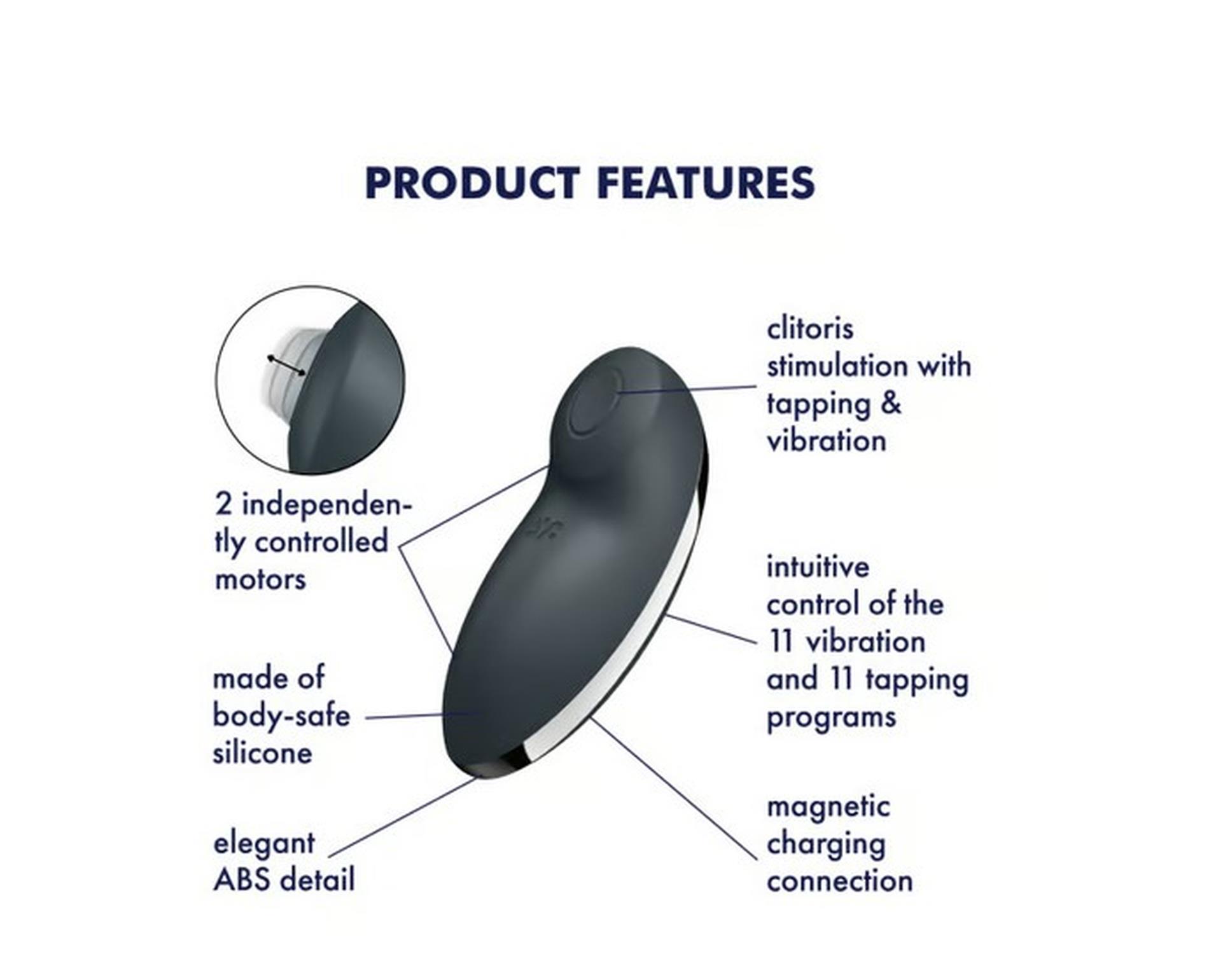 Stymulator do łechtaczki z wibracją i stukaniem Tap & Climax 2