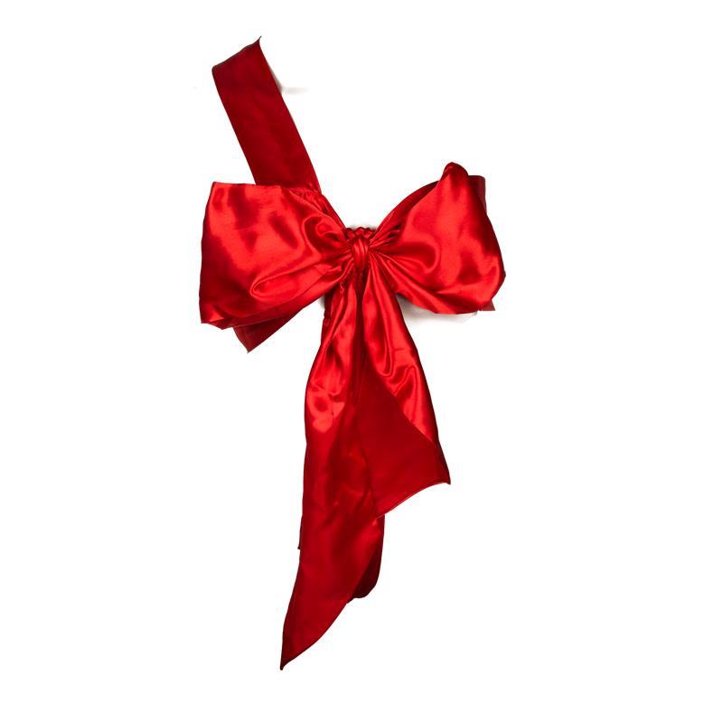 Red Sexy Costume Bow Naughty Knot