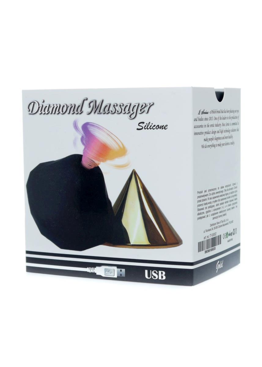 Stymulator-Diamond Air Massager Usb 7 Function Gold