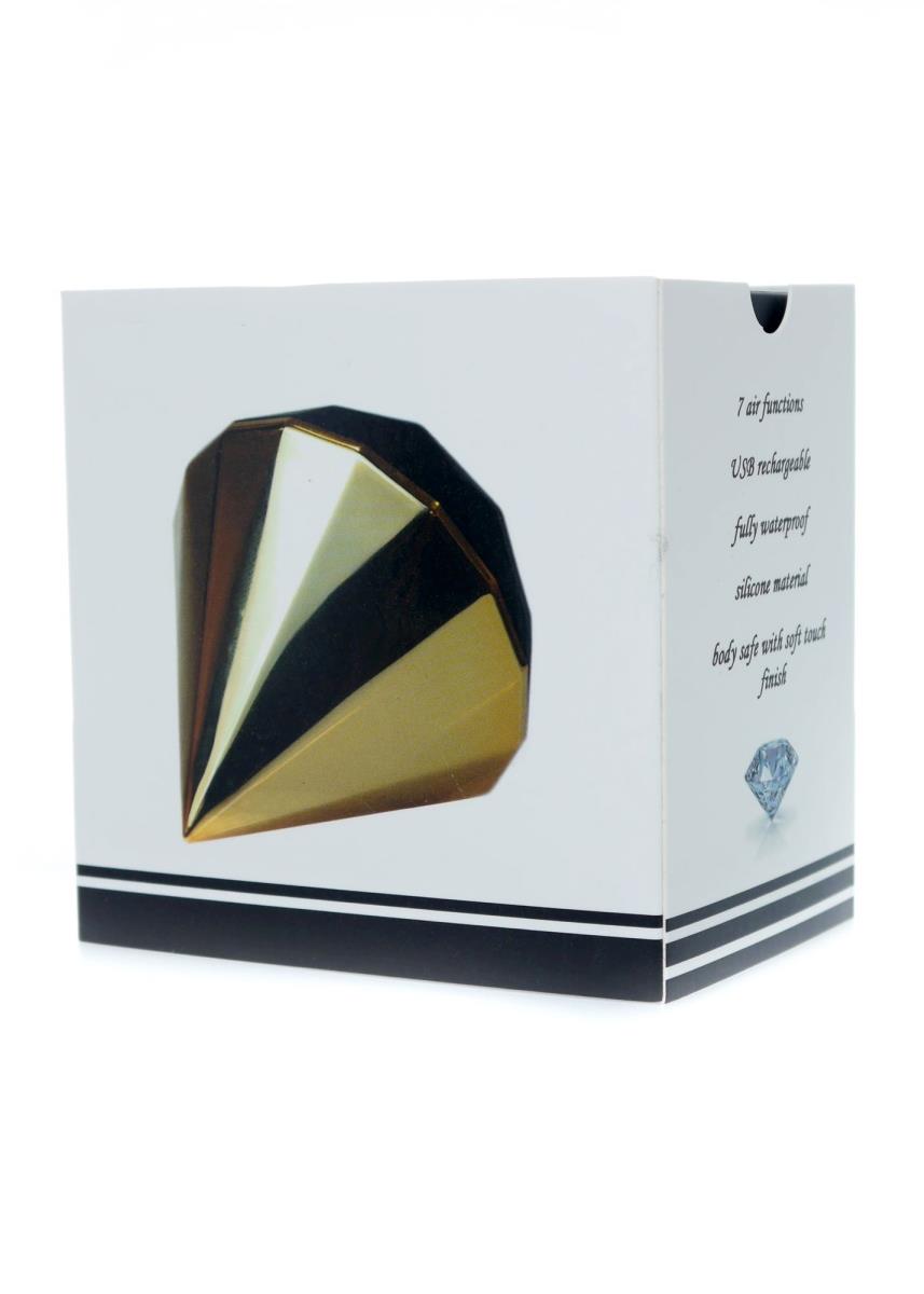 Stymulator-Diamond Air Massager Usb 7 Function Gold