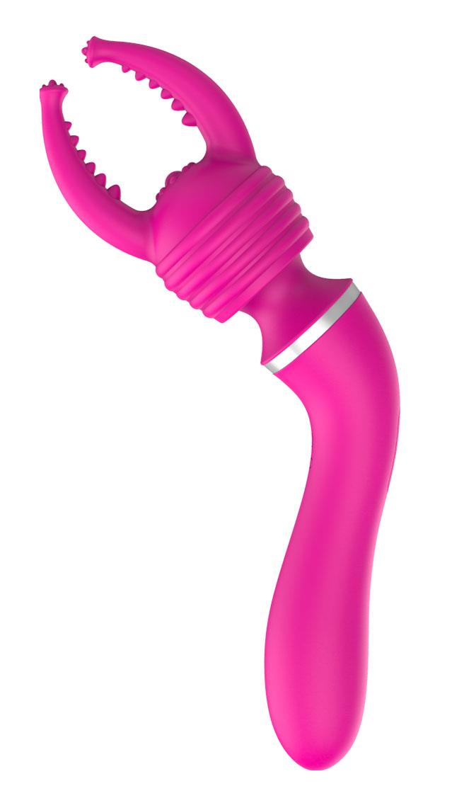 Dual Massager + Overlay Usb 10+10 Functions Pink