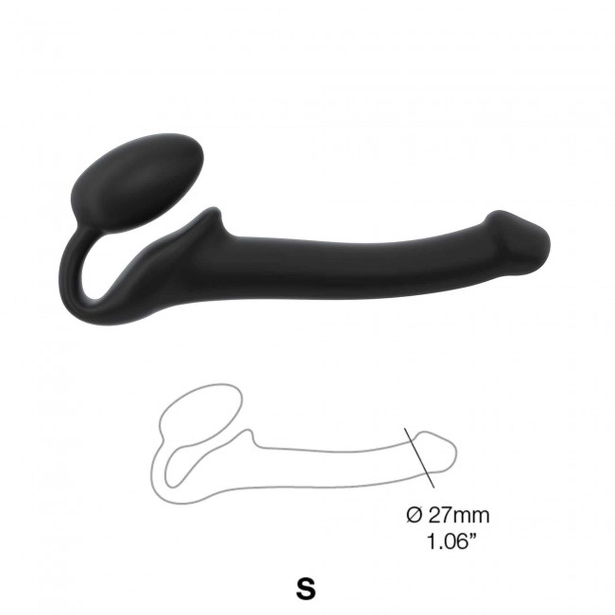 Semi-Realistic Bendable Strap-On Black - S