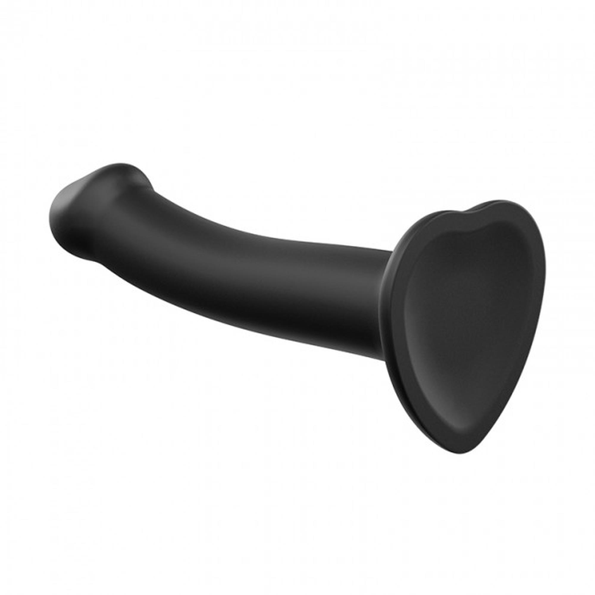 Semi-Realistic Dual Density Bendable Dildo Black - M
