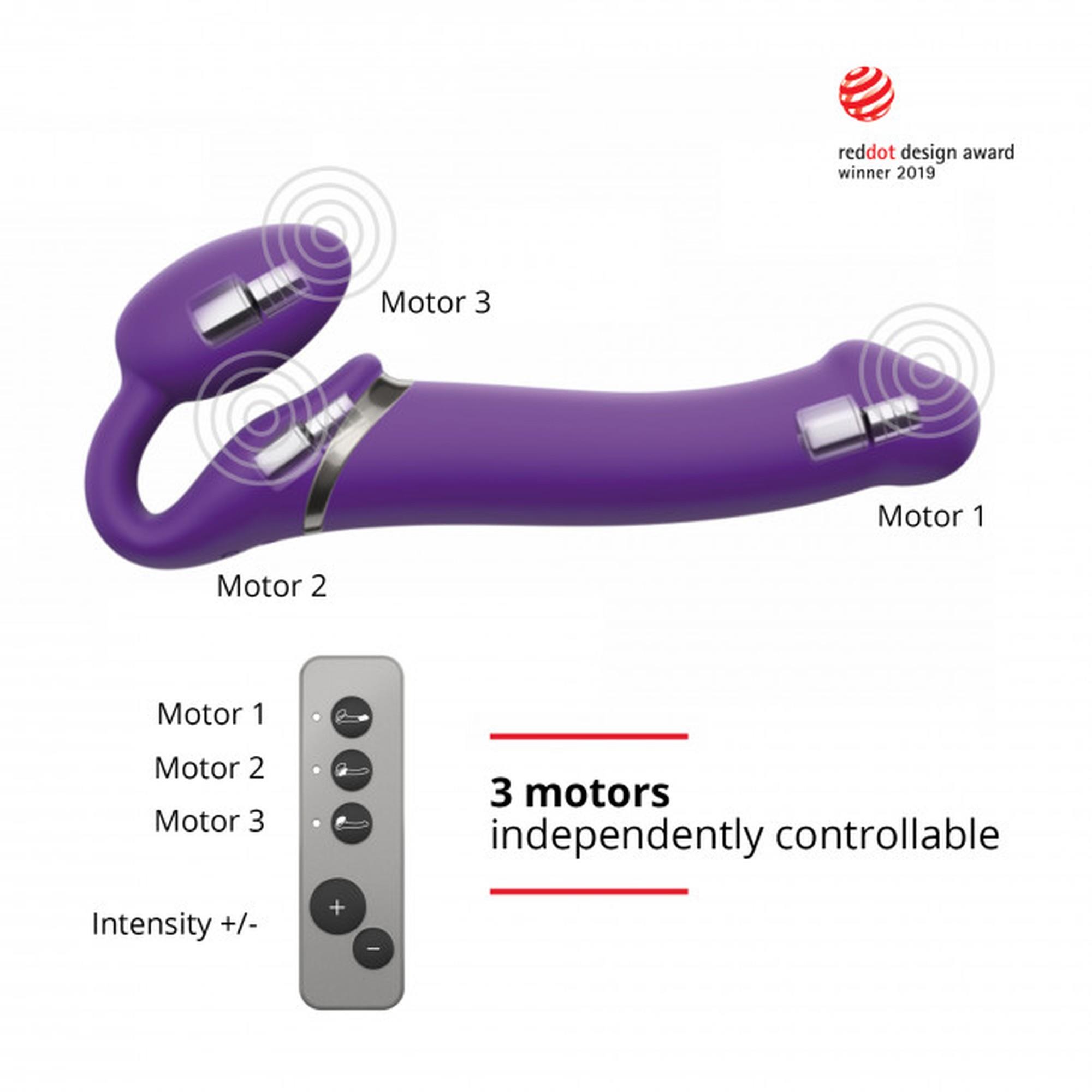 Vibrating Strap-On - M - Purple