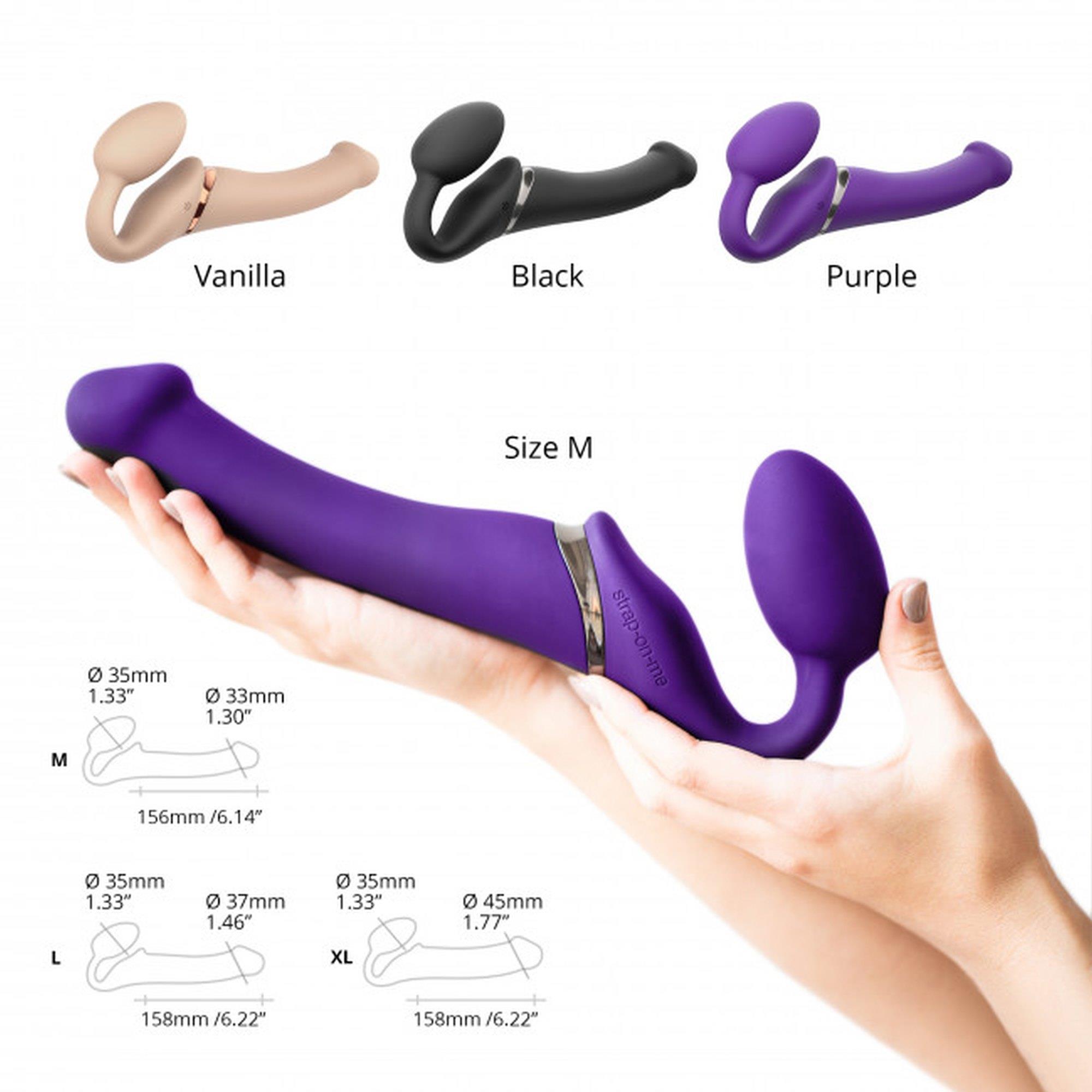 Vibrating Strap-On - M - Purple