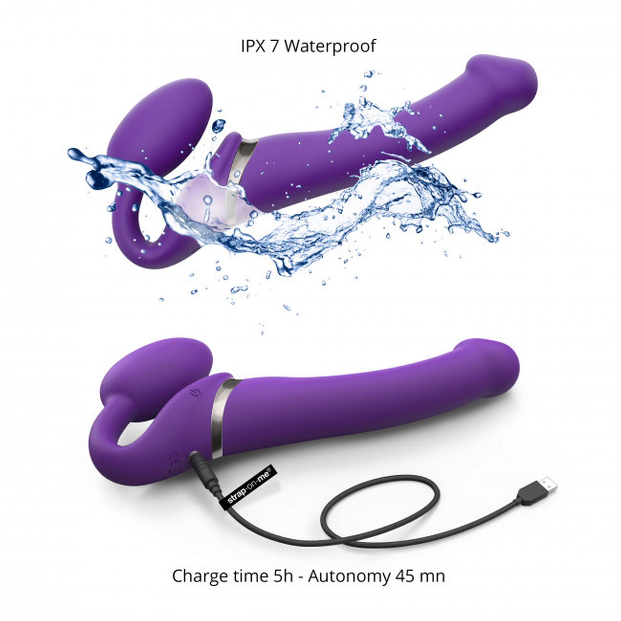 Vibrating Strap-On - L - Purple