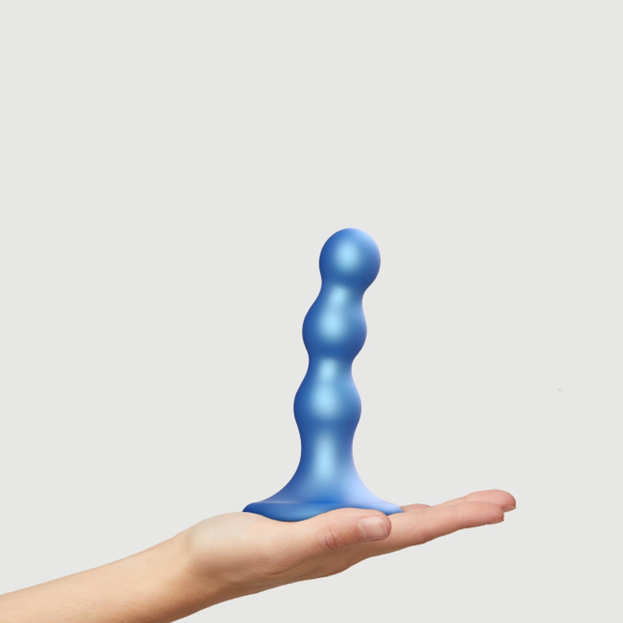 Dildo Plug Balls Metallic Blue - S