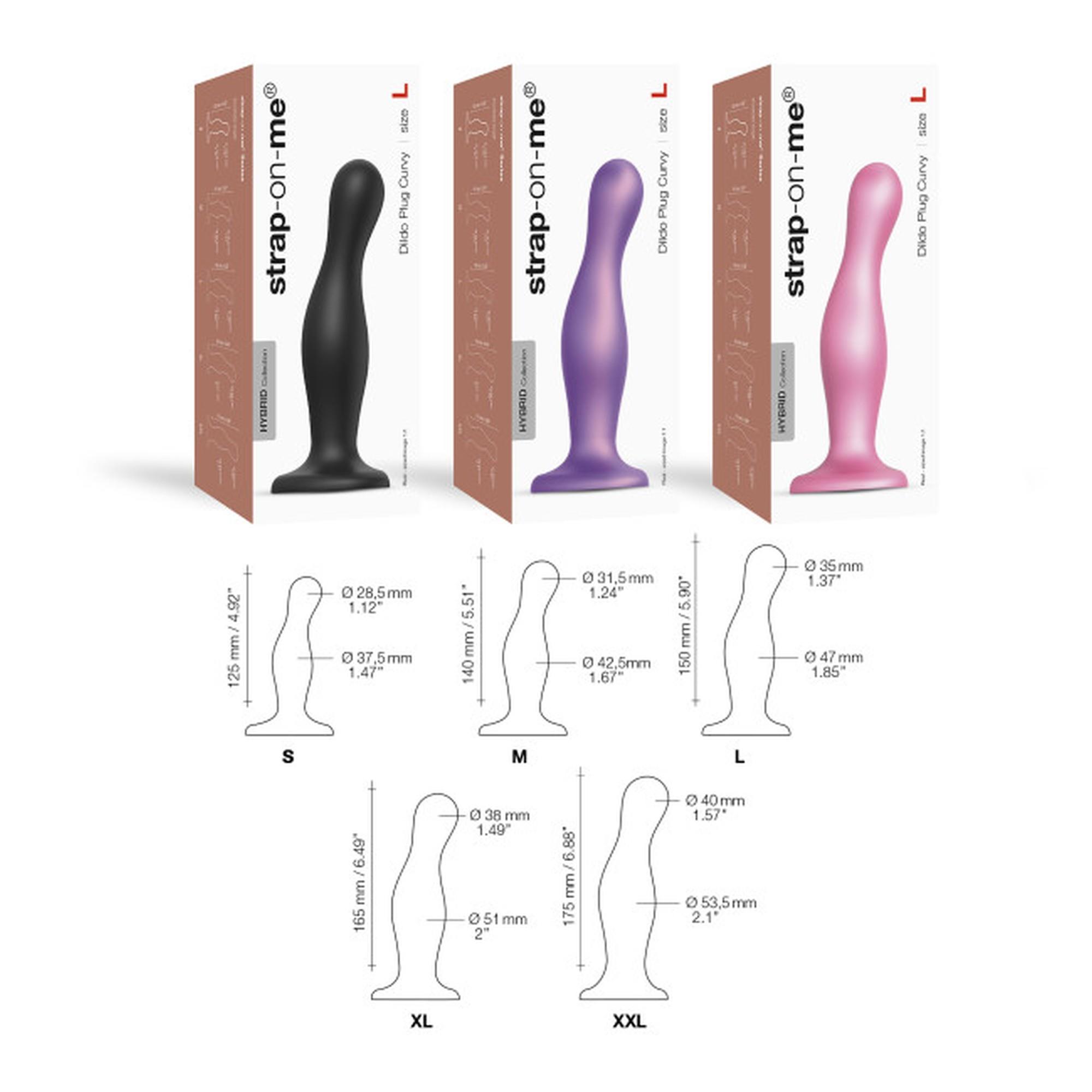 Dildo Plug Curvy Black - Xl