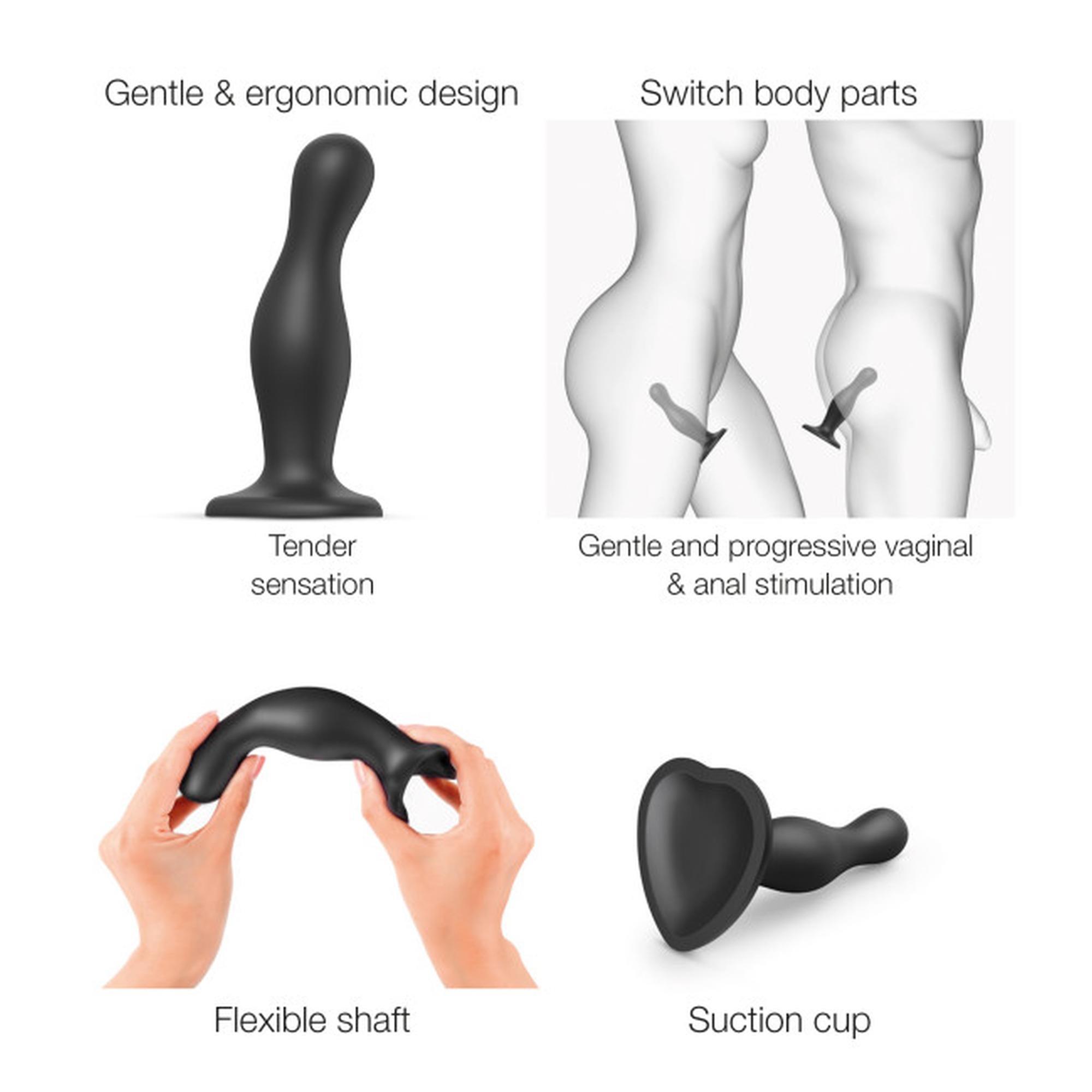Dildo Plug Curvy Black - Xl