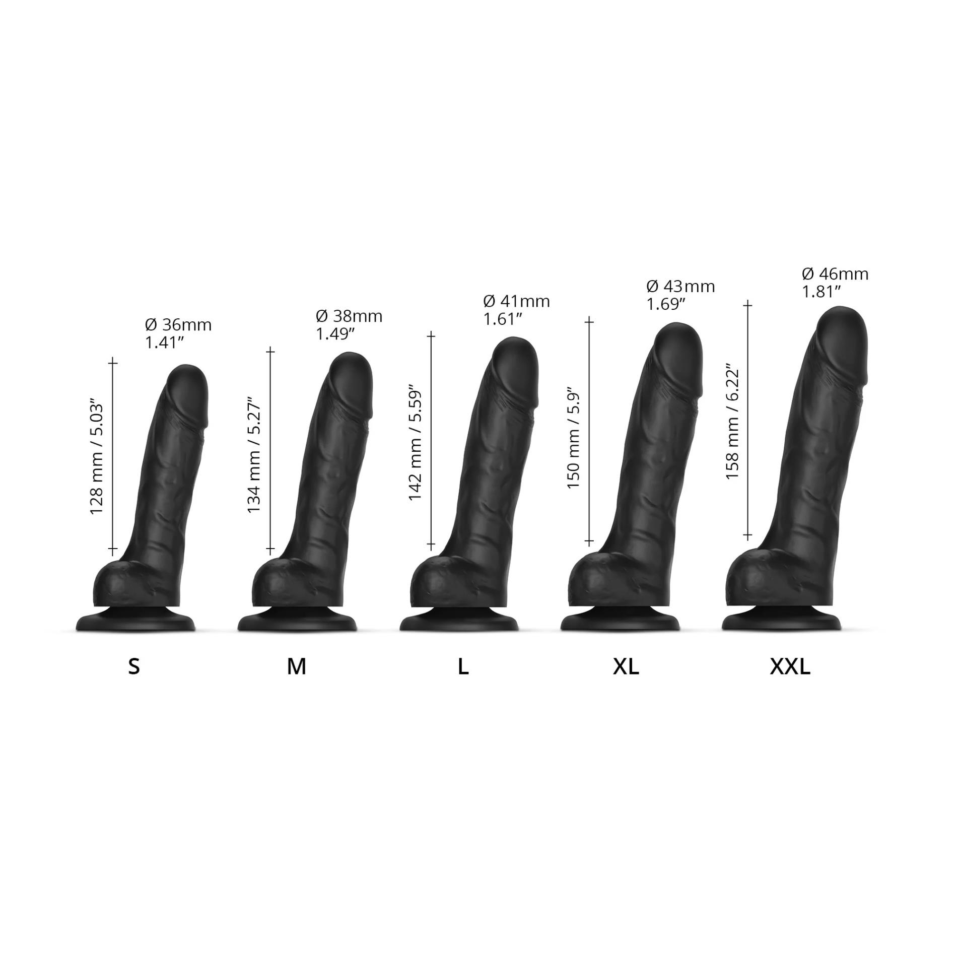 Sliding Skin Realistic Dildo Black M