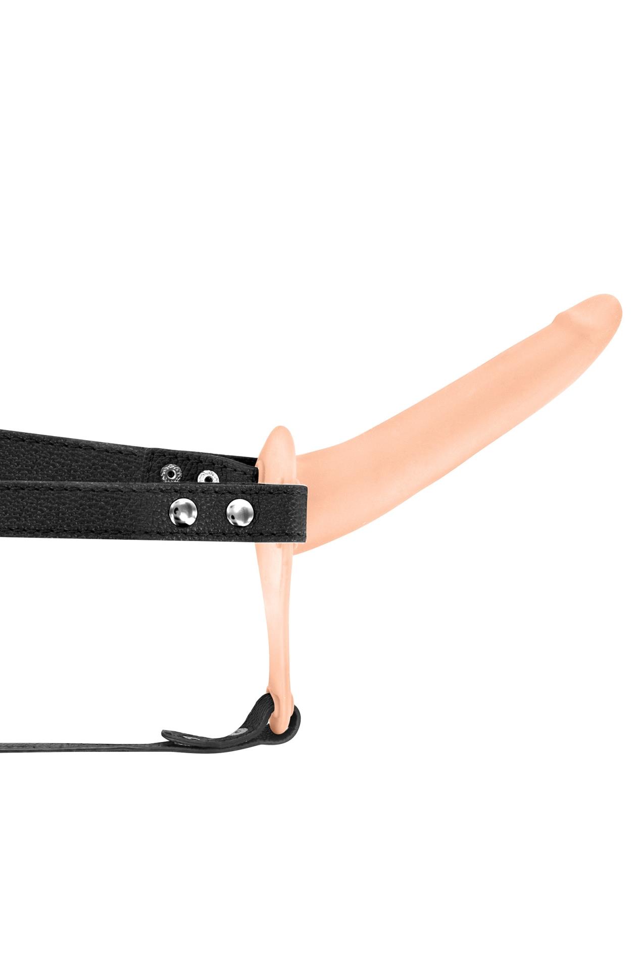 Simple Strap-On Vibrating Flesh Strap-On Dildo